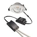 recessed spotlight DIONE IP44 DIM 830 swivelling, wired through IP44, white dimmable