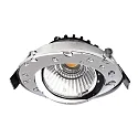 Deko-Light recessed spotlight DIONE IP44 DIM 830 swivelling, wired through IP44, chrome dimmable