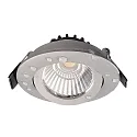 Deko-Light recessed spotlight DIONE IP44 DTW 930-918 swivelling, Dim-To-Warm, wired through IP44, silver dimmable