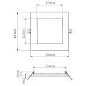 Deko-Light downlight ANIK 155 square IP20 | IP44, white dimmable