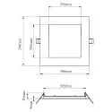 downlight ANIK 380 square IP20 | IP44, white dimmable