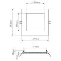 Deko-Light downlight ANIK CCT 215 square IP20 | IP44, white dimmable