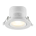 Deko-Light recessed spotlight SURTUR TILT 83 CCT swivelling, CCT Switch IP20/IP44, white dimmable