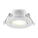 recessed spotlight SURTUR TILT 68 DTW swivelling, Dim-To-Warm IP20/IP44, white dimmable