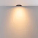 Deko-Light recessed spotlight SURTUR TILT 68 DTW swivelling, Dim-To-Warm IP20/IP44, black dimmable