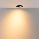 Deko-Light recessed spotlight SURTUR TILT 83 DTW swivelling, Dim-To-Warm IP20/IP44, black dimmable