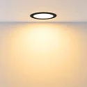 Deko-Light downlight ACRUX PRO 120 rigid, CCT Switch, UGR < 19, multipower IP20/ IP54, glossy, black dimmable