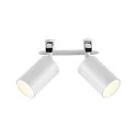 Deko-Light recessed spotlight CAN TILT ROUND DOUBLE 2 flames, round, cardanic swivelling GU10 IP20, white