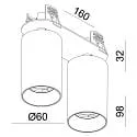 Deko-Light recessed spotlight CAN TILT ROUND DOUBLE 2 flames, round, cardanic swivelling GU10 IP20, white