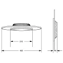 Deko-Light LED Ceiling luminaire ZANIAH 42, 24W, 3000K, IP20, dimmable, red