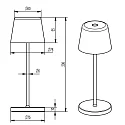 Deko-Light battery table lamp BUNDLE CANIS MINI set of 1, with charger IP65, dark grey, mat dimmable