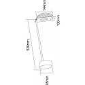 Deko-Light Outdoor LED luminaire ATIS II LED display luminaire, 15W, 3000K, 100°, IP55, dark grey