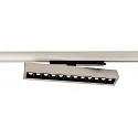 3-phase spot ALNITAK IP20, silver, transparent