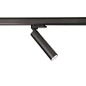 3-phase spot SLIM cylindrical, adjustable, UGR < 19 IP20, deep black dimmable