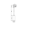 3-phase pendant luminaire LUCEA DTW Dim-To-Warm IP20, deep black dimmable