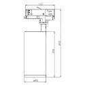 Deko-Light 3-phase spot LUCEA 15 TILT DALI controllable IP20, black dimmable