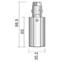 Accessories for 3-phase track system D LINE - electrical feed left, 220-240V AC / 50-60Hz, black