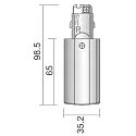 Accessories for 3-phase track system D LINE - electrical feed right, 220-240V AC / 50-60Hz, black