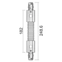 Deko-Light Accessories for 3-phase track system D LINE - flex coupler left-right, 220-240V AC / 50-60Hz, grey
