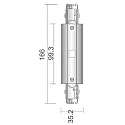 Deko-Light Accessories for 3-phase track system D LINE - electrical straight coupler with feed option left-right, white
