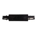 Deko-Light Accessories for 3-phase track system D LINE - electrical straight coupler with feed option left-right, black