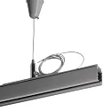 Deko-Light Accessories for 3-phase track system D LINE - rope suspension bracket with ceiling canopy, adjustable, max. 150cm, white
