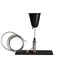Accessories for 3-phase track system D LINE - rope suspension bracket with ceiling canopy, adjustable, max. 150cm, black