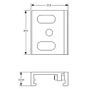 Accessories for 3-phase track system D LINE - mounting bracket ceiling mounting flex, black