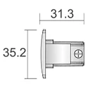 Accessories for 3-phase track system D LINE - endcap, black