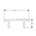 Accessories for 3-phase track system D LINE (built-in version) - cover panel, 100cm, black