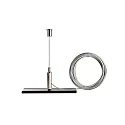 Accessory for 3-phase track system D LINE wire suspension holder mini with 5,0m suspension rope, black