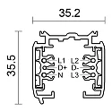 3-phase surface-mounted track D LINE/DALI 200CM, black
