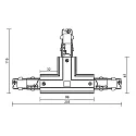 Deko-Light 3-phase T-connector D LINE/DALI DALI controllable, codable, right-right-left, white