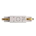 1-phase straight connector D ONE with feed-in option, left-right, white