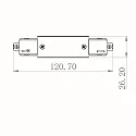 1-phase straight connector D ONE with feed-in option, left-right, white