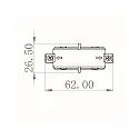 1-phase straight connector D ONE, white