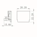 Deko-Light 1-phase end cap D ONE, traffic white