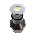 Outdoor LED in-ground luminaire ALZIRR II, symmetrical, IP67, 24V DC, 2.4W 3000K 150lm 450cd 30°, stainless steel