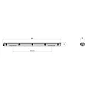 damp-proof luminaire TRI PROOF BASIC DALI 121CM / 36W 840 DALI controllable, impact resistant, switchable IP65, grey dimmable