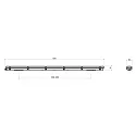 Deko-Light damp-proof luminaire TRI PROOF BASIC DALI 151CM / 55W 840 DALI controllable, impact resistant, switchable IP65, grey dimmable