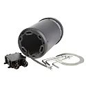 Deko-Light bollard lamp FARO 25 with lens optics, wired through IP65, dark grey dimmable