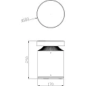 Deko-Light bollard lamp FARO 25 with lens optics, wired through IP65, dark grey dimmable