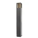 bollard lamp FACADO II 650MM TONED square E27 IP65, dark grey, mat dimmable