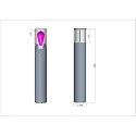 Deko-Light bollard lamp FACADO II 650MM OPAL round E27 IP65, dark grey, mat dimmable