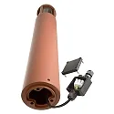 Deko-Light bollard lamp FACADO II 650MM TONED round E27 IP65, mat, rust dimmable