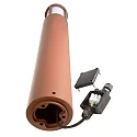Deko-Light bollard lamp FACADO II 650MM OPAL round E27 IP65, mat, rust dimmable