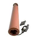 bollard lamp FACADO II 1000MM TONED round E27 IP65, mat, rust dimmable