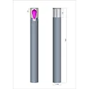 bollard lamp FACADO II 1000MM TONED round E27 IP65, mat, rust dimmable
