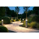 Deko-Light bollard light FARO ON-OFF 60 (Ø 10CM) EL impact resistant, with lens optics, wired through IP65, dark grey, graphite grey 