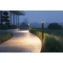 Deko-Light bollard light FARO ON-OFF 100 (Ø 10CM) EL impact resistant, with lens optics, wired through IP65, dark grey, graphite grey 